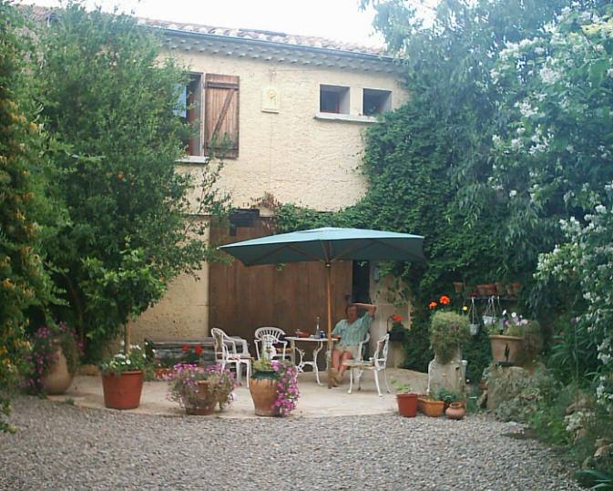 A quiet spot beneath the Gite at Bellevilla